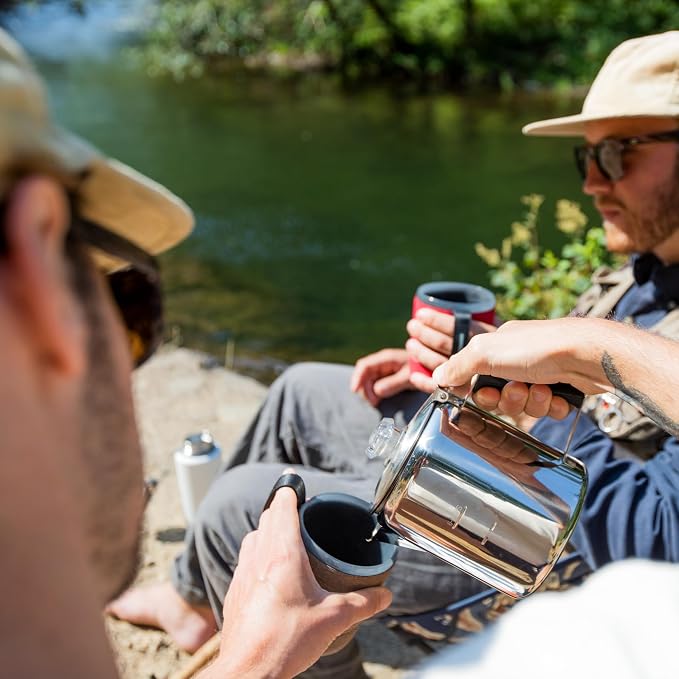 GSI Outdoors Percolator Coffee Pot I Glacier Stainless Steel - Image 9