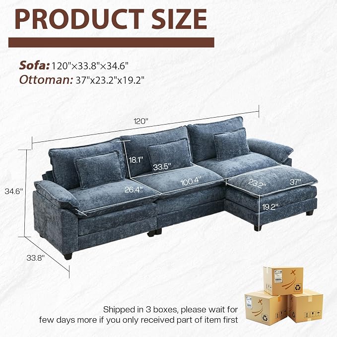 Modular Sectional Sofa, Cloud Couch - Image 2