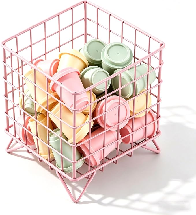 K Cup Holder, 5.3" x 5.3" x 6.3" Coffee Pod Basket Metal Storage Bin, Large by Unknown