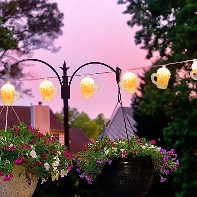 Beer Mug String Lights Celebration Decor Lights, 8.5Ft Outdoor Tropical Lights - Image 6