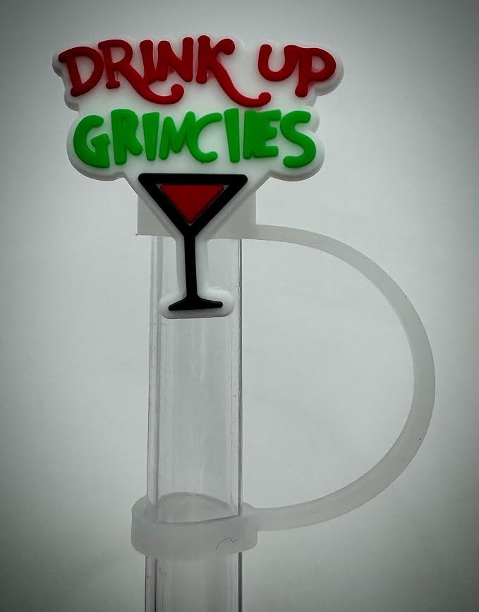 6 Pack 10mm Christmas Grinchmas Straw Toppers, Fits Stanley and Simple Modern - Image 7
