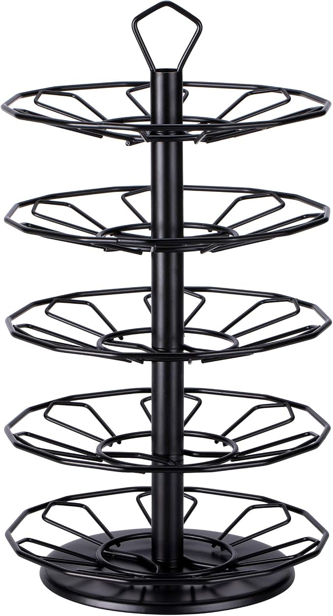 FlagShip for Keurig Pod Holder K cup Carousel Coffee Pod Holder Stand Black - Image 2