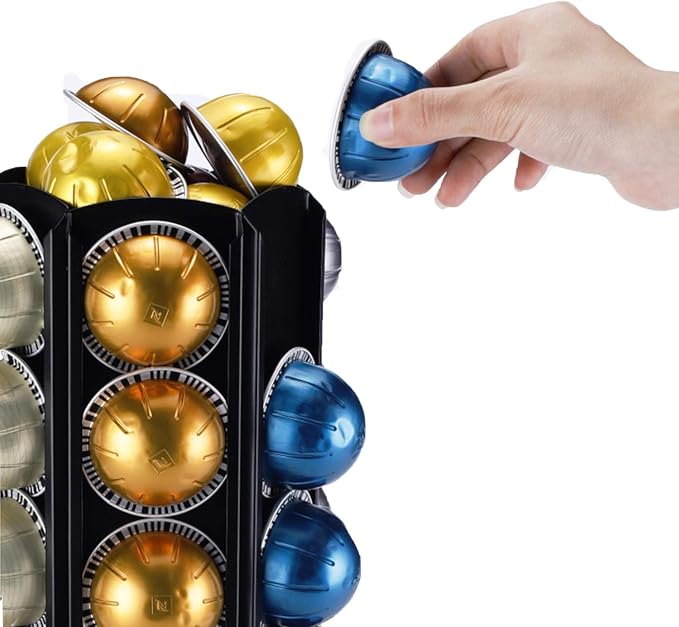 FlagShip Vertuo Pod Carousel Holder 56+ Pods Capacity Black Metal | Fits All - Image 3