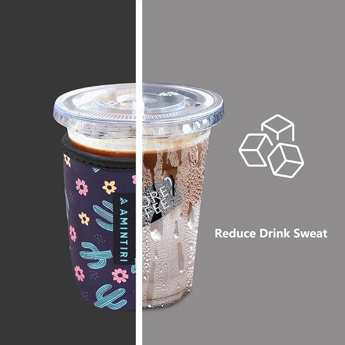 3 Pack Reusable Sleeve for Iced Coffee Cup, Coffee Neoprene Sleeve for Iced&Hot - Image 2