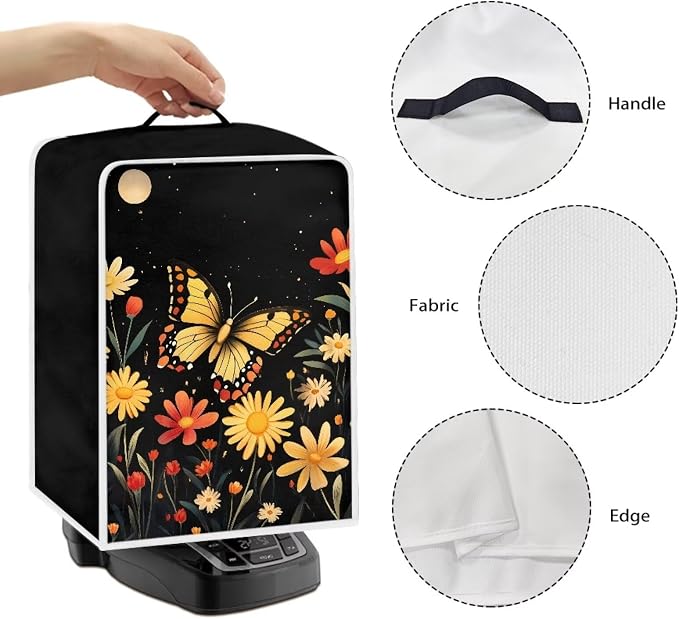 Butterfly Flowers Print Coffee Machine Cover - Image 5