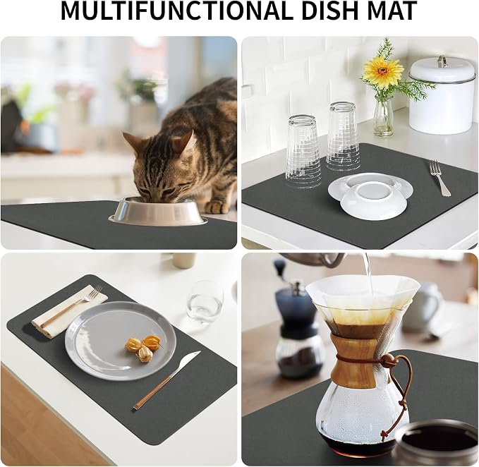 2-Pack Coffee Bar Mats Set for Countertop, Kitchen Counter Mat Fits Under - Image 6