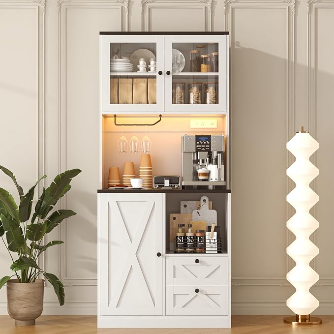 71" Tall Coffee Bar Cabinet - Image 7