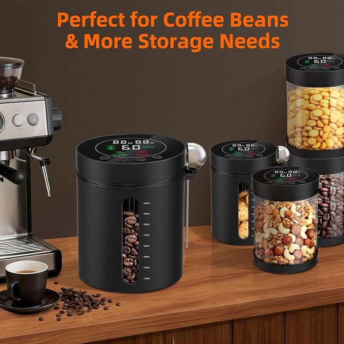 Automatic Vacuum Coffee Canister, 1.3L Coffee Container - Image 9