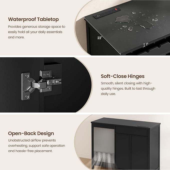 53" Modern Coffee Bar Cabinet - Image 7