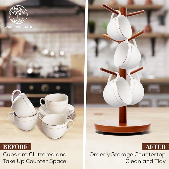 Rotating Wooden Coffee Mug Holder - Image 5