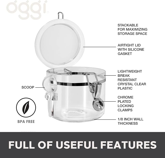 OGGI Clear Canister Airtight 28oz - Image 2