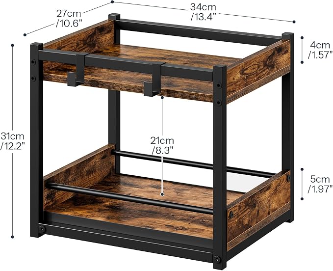 HOOBRO Kitchen Countertop Organizer, Corner Shelf Organizer, 2-Tier Spice Rack - Image 3