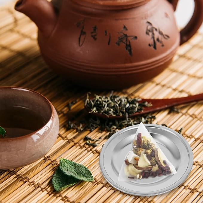 VOSAREA Stainless Steel Tea Bag Holder Round Coaster - Image 3