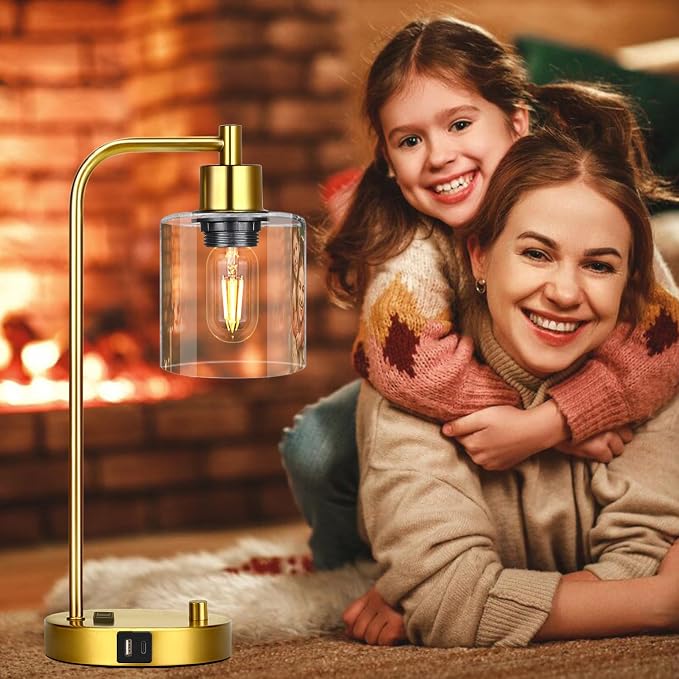 Gold Industrial Table Lamp - Image 7