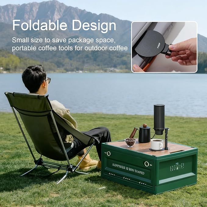 Pour Over Coffee Maker Stand, Adjustable & Foldable Portable Electric Espresso - Image 6