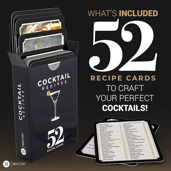 Cocktail Recipe Cards Set – 52 Bartender Drink Recipes - Image 4