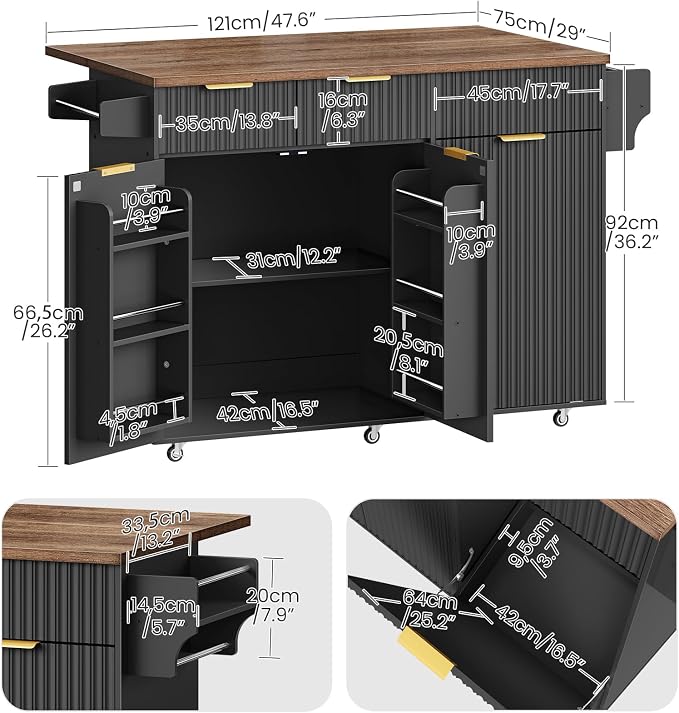 CHOEZON Mobile Kitchen Island - Image 5