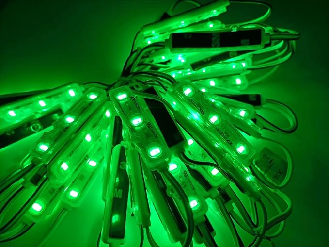 Q QINGCHEN Green LED Module 1.2W DC12V 25Ft 50pcs/Chain Waterproof Decorative - Image 2