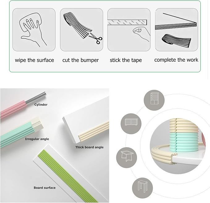 M2cbridge Multifunctional Furniture Edge Wall Corner Guard Desk Edge Cushion - Image 4