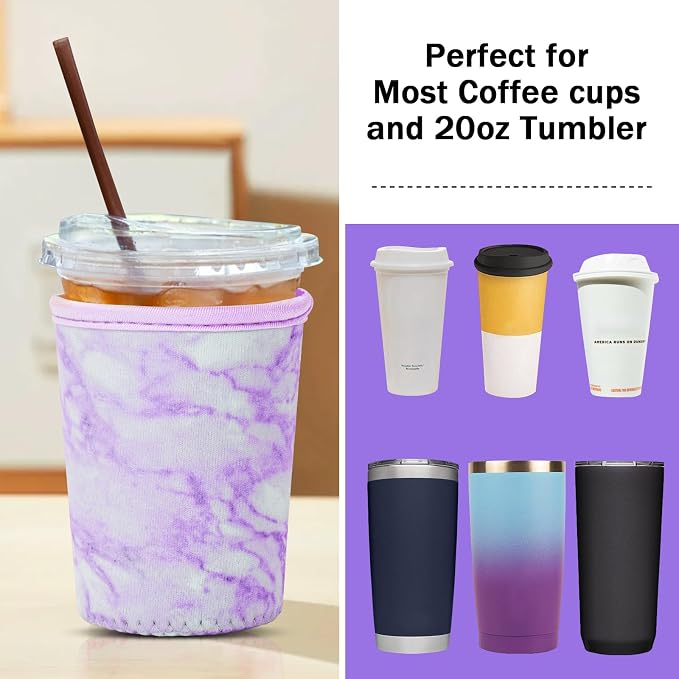 3 Pack Iced Coffee Sleeve with Handle Insulator Sleeves - Image 5
