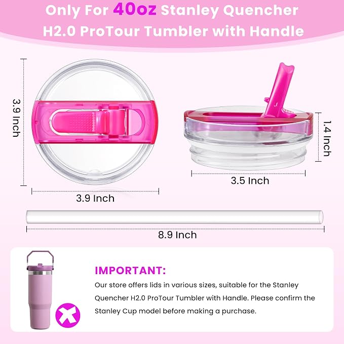 2 Pack Detachable Flip Straw Lid Replacement - Image 3