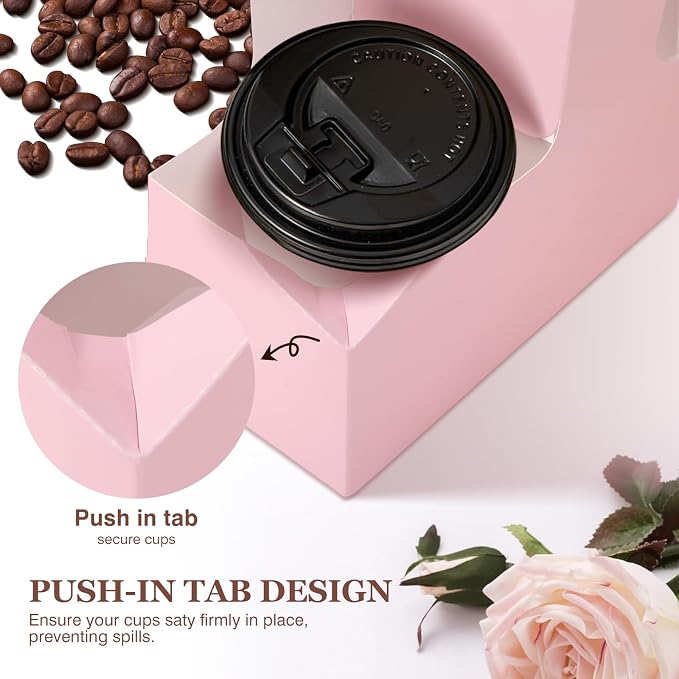 Bakbania Floral Wrap Packing Boxes 20 Pcs Pink Flower Gift Bags 2 Cup - Image 6