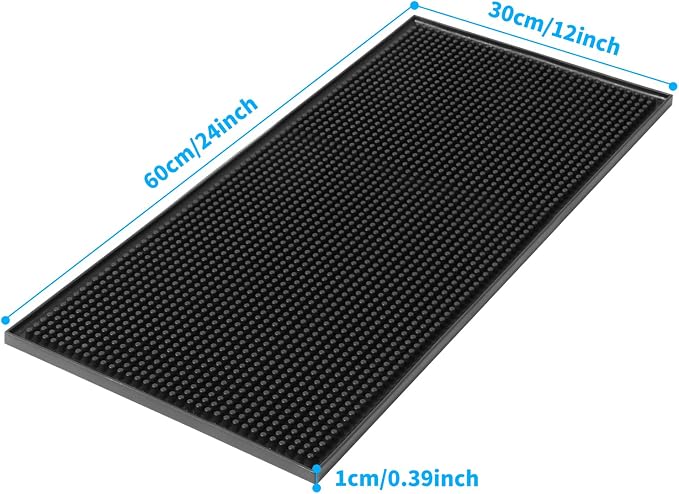 2 Pack Heavy-Duty Bar Mat Pad PVC Rubber Dish Drying Spill Matting - Image 7