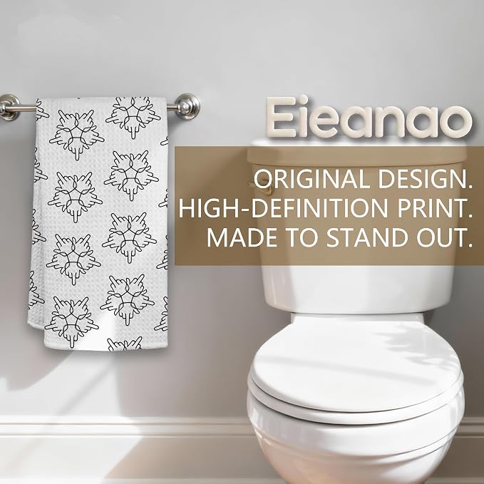 Funny Hidden Message Kitchen Towel, Dark Humor Hand Towel - Image 4