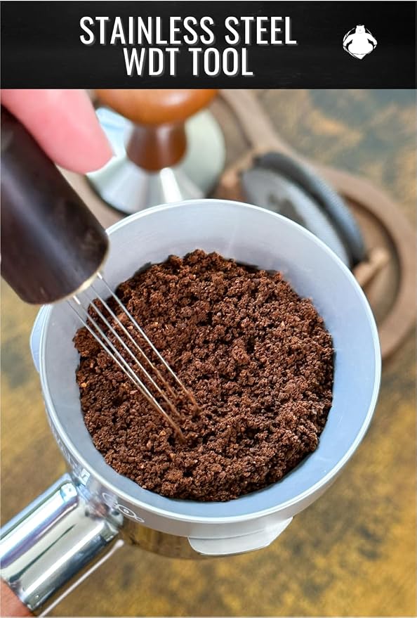 Coffee Espresso Accessories Kit: 51mm Dosing Funnel Ring, WDT Needle Distributor - Image 3