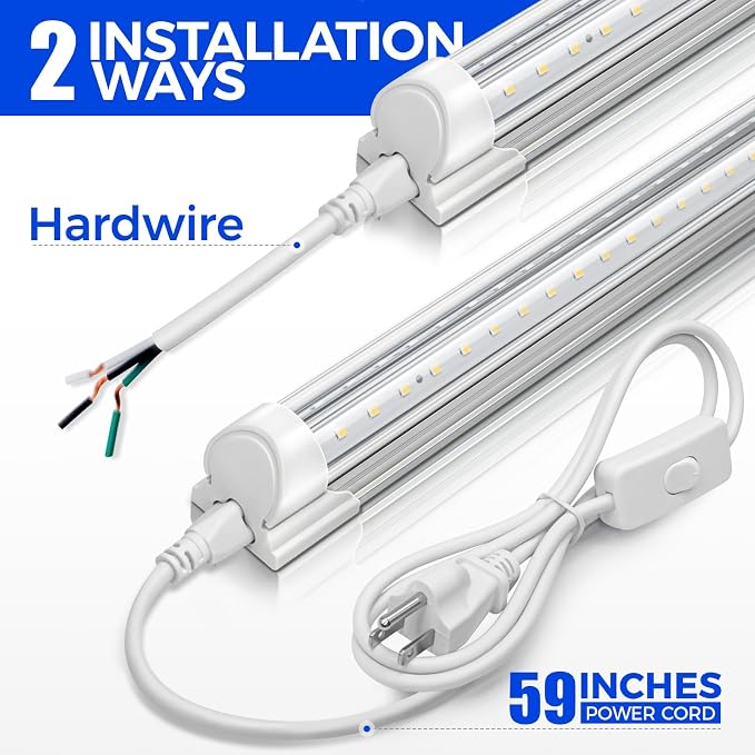 Barrina 5000K 2FT LED Shop Light, T8 Shop Lights - Image 6