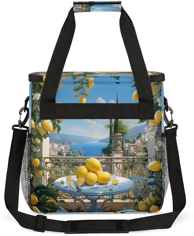 Lemon Tree Landscape Coffee Maker Carring Bag, Large Insulated Storage - Image 5