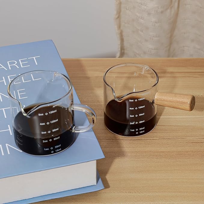 Koythin 2-Piece Espresso Shot Cups Set, Minimalist Glass Measuring Cup - Image 8