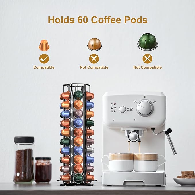 Coffee Pod Holder for Nespresso OriginalLine, Coffee Pod Storage Organizer 360 - Image 5