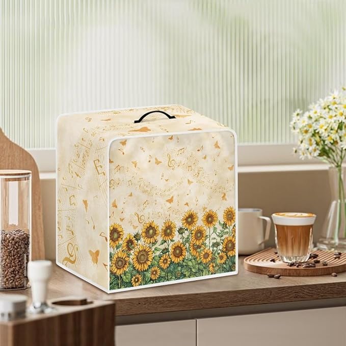 Sunflower Design Coffee Machine Covers Folding Covers - Image 3