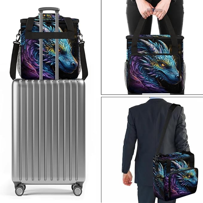 Cool Dragon Coffee Maker Carring Bag, Large Insulated Storage Organizer Case - Image 7