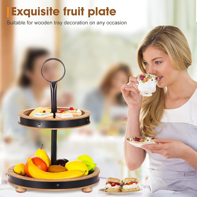 Urban Deco Wood Tiered Tray - Image 8