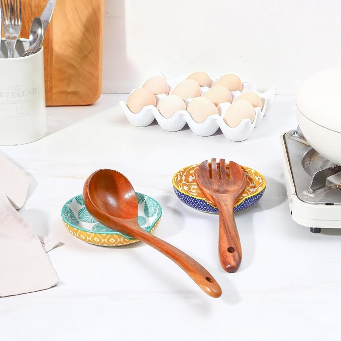 Selamica Ceramic Spoon Rest, 4.8 Inch Spoon Rest - Image 2