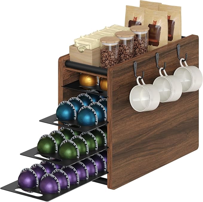 YATINEY Coffee Pod Drawer Holder, 72 Pods Large Capacity, 4 Tier Holder by Yatiney