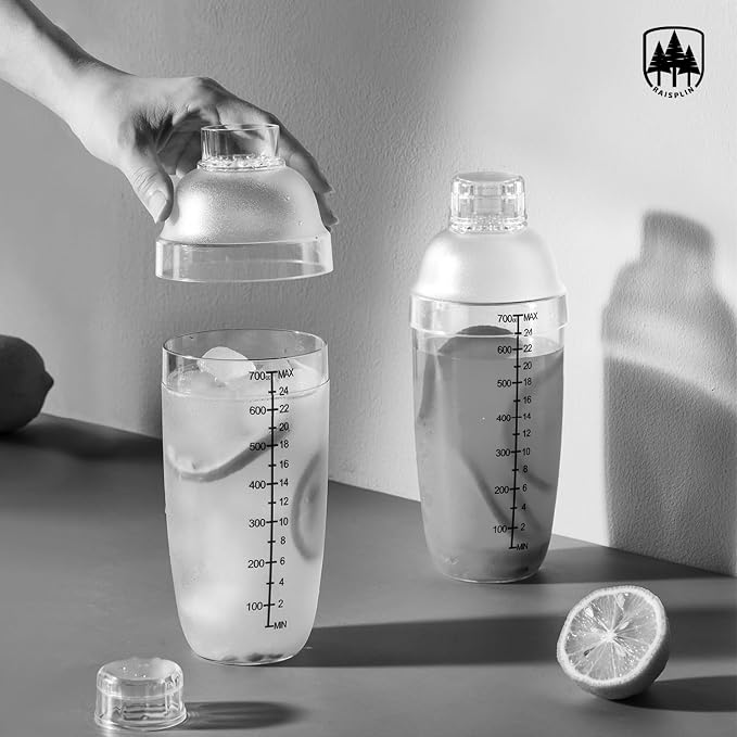 2-Piece 24oz Plastic Cocktail Shaker Set - - Image 5