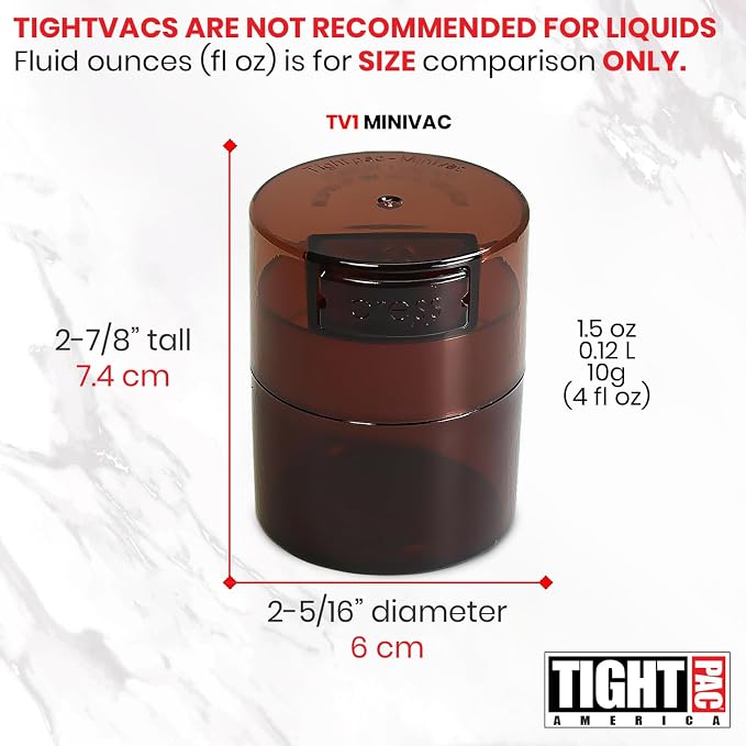 TIGHTPAC MINIVAC Portable Vacuum Seal Airtight Container – Keeps Coffee Beans - Image 7