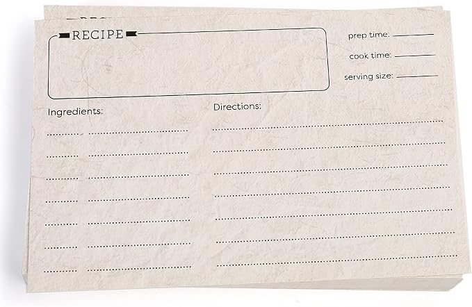 LotFancy Recipe Cards, 4x6 Inch, Double Sided, Blank Recipe Cardstock, Vintage by LotFancy