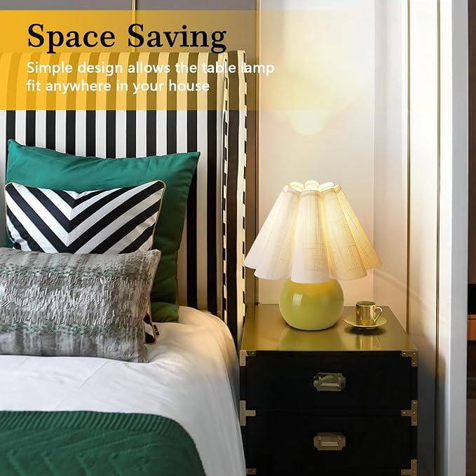 Ziqqeelam Green Small Bedside Mini Table Lamp - Image 7