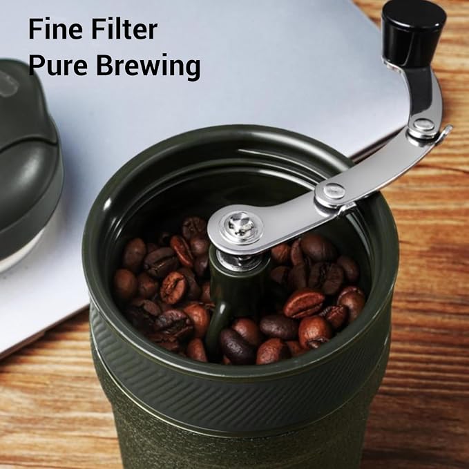 banapoy All in 1 Manual Coffee Bean Grinder, Portable Pour Over Coffee Maker - Image 3