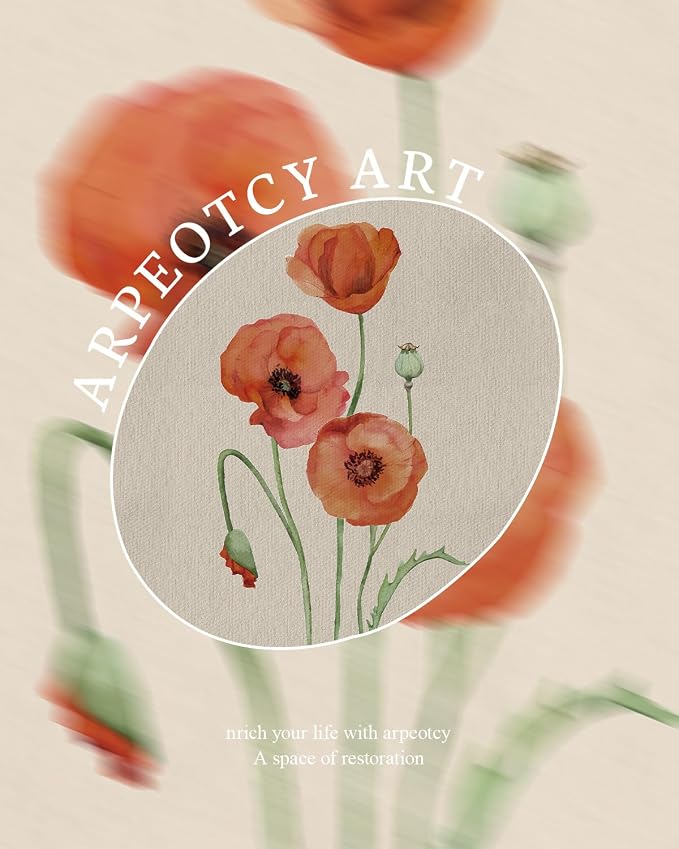 ARPEOTCY Vintage Gold Framed Canvas Wall Art, Botanical Floral Artwork - Image 6
