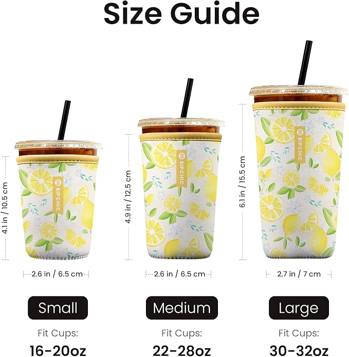 Iced Coffee Sleeve – Neoprene Reusable Cup Sleeves - Image 4