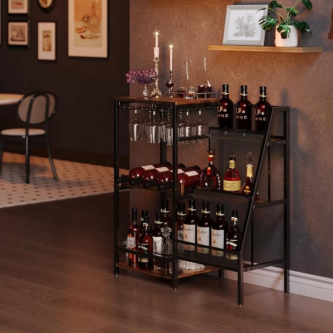Versatile Liquor Stand for Home Bar, Wine Rack Freestanding Floor, Mini Bar - Image 5