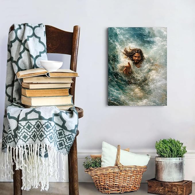 Christian Wall Art Jesus Wall Decor The Hand of God Picture - Image 2