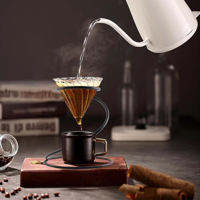 Dnyta Metal Coffee Dripper Stand, Spiral Pour Over Coffee Dripper Stand Filter - Image 7