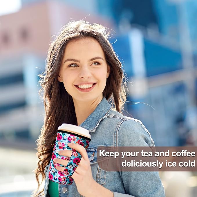 Hoolerry 30 Pcs Reusable Iced Coffee Sleeve - Image 5