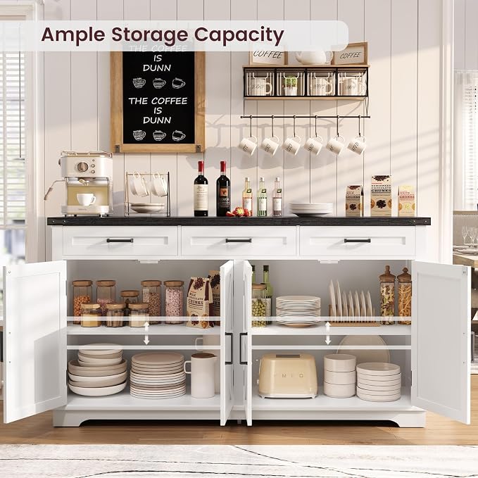 usikey Large Sideboard Buffet Cabinet - Image 4